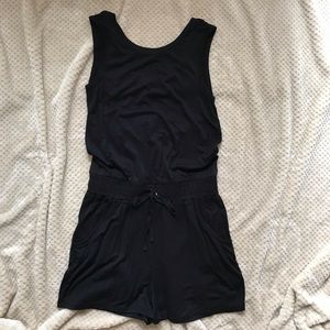 BLACK JERSEY ROMPER
